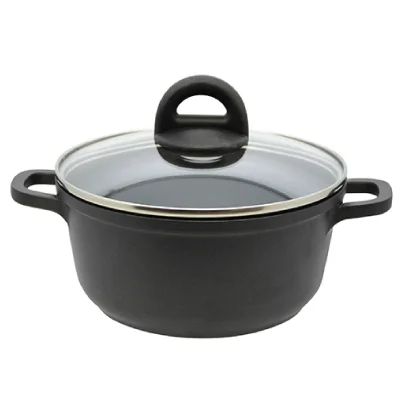 Black Line - 20cm (Regular)Pot with glass Cover