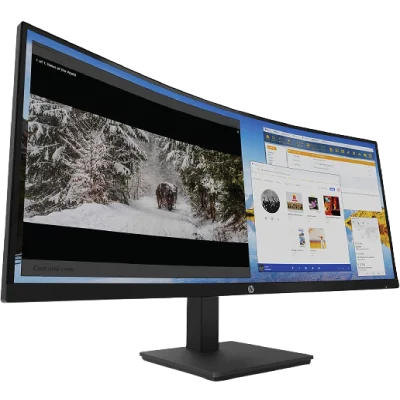 HP 34-inch Curved Monitor VA W-QHD 5ms 100Hz Display (M34d, Black)