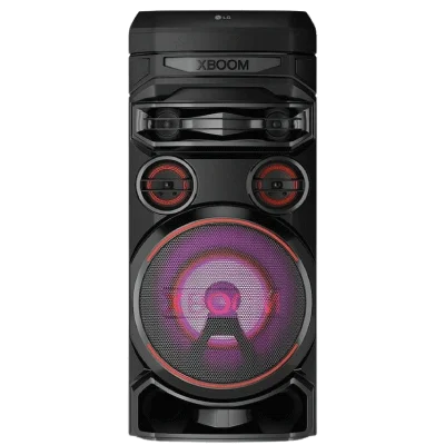 LG XBOOM RNC7, 3-Way Sound System with 5 Speakers (Dolby Audio, Karaoke & DJ Functions, Lighting), Black [Model Year 2023]