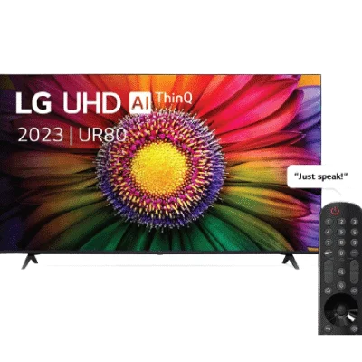 LG 75" UHD 4K AI ThinQ Smart TV | UT80 Series, Magic Remote, 3 side cinema, HDR10, HLG , AI Sound Pro