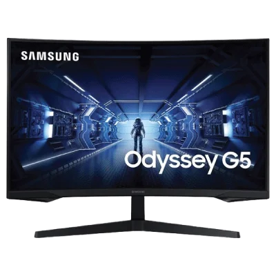 Samsung 32” Odyssey G5 Gaming Monitor, WQHD (2560x1440), 144Hz, Curved, 1ms, HDMI, Display Port, AMD