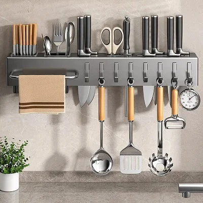 Multifunctional Wall Mounted  Kitchen Utensils Rack