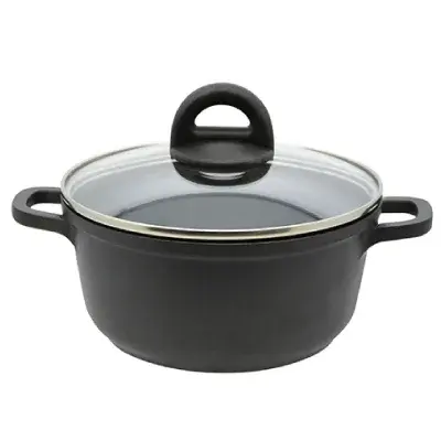 Black Line - 20cm (Regular)Pot with glass Cover