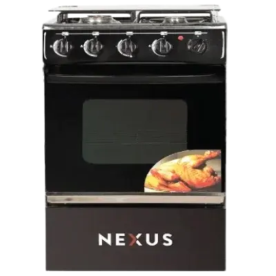 Nexus 3-Gas, 1-Electric, Gas Cooker (NX-5055), Oven with Glass Door, Oven Rack, Gas Efficient, Easy-to-Clean