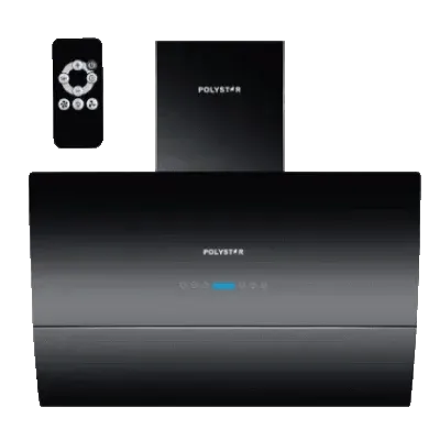 Polystar 900MM Range hood, Smoke Sensor, Remote Control With Hand Sensor, Charcoal And Aluminium Filter| Pv-JY9066RM