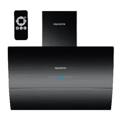 Polystar 900MM Range hood, Smoke Sensor, Remote Control With Hand Sensor, Charcoal And Aluminium Filter| Pv-JY9066RM