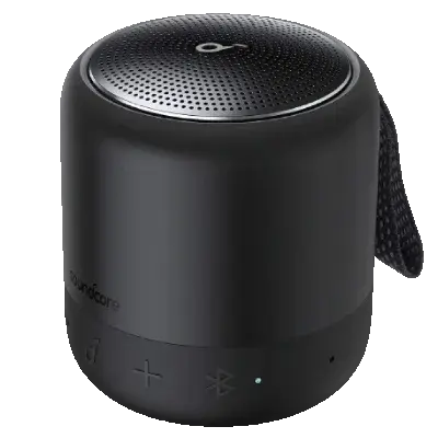 Soundcore Anker Mini 3 Bluetooth Speaker, BassUp and PartyCast Technology, USB-C, Waterproof IPX7, Black