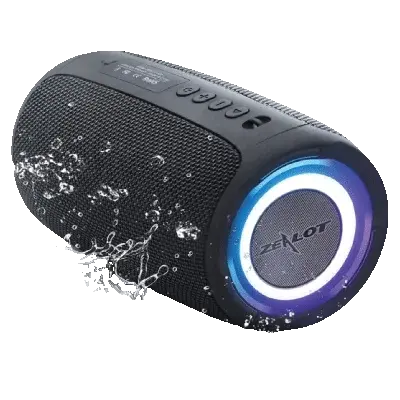 Zealot Portable Bluetooth Speaker | S61- IPX7 Waterproof with 20W Loud Stereo Sound, Outdoor, 40H Playtime, RGB Light, Dual Pairing for Home, Party