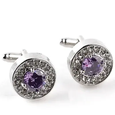 Fangtuo 2023 Luxury Austrian Crystal Cufflinks For Man/Woman Blue Zircon Twist Cuff Links Jewelry Accessories | Design2