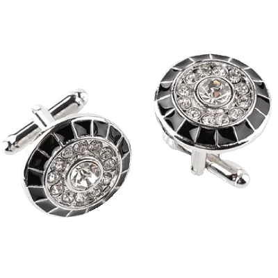 Fangtuo 2023 Luxury Austrian Crystal Cufflinks For Man/Woman Blue Zircon Twist Cuff Links Jewelry Accessories | Design4