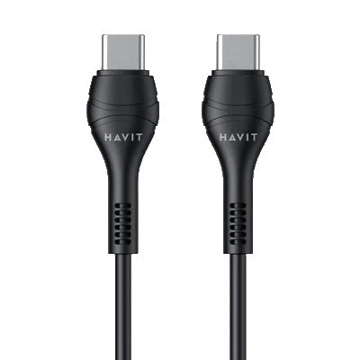 Havit Type C to Type C Cable 1.0m | PD60W OUTPUT - Fast Charging, data transmission, Safe and durable