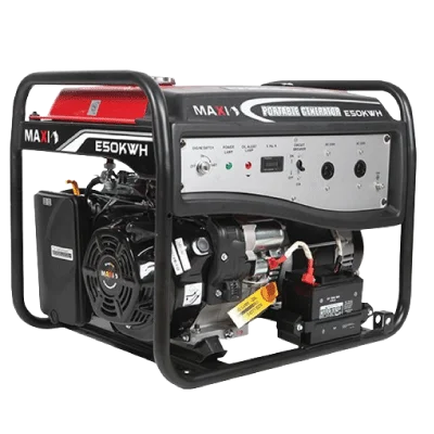 Maxi Generator with wheel, 5kw / 6.2kva, Gasoline, Battery, oil alert, 100% copper, 15 L Fuel Tank, Wheels, Handles | EK50