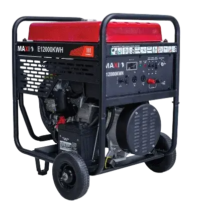 Maxi GEN12KWH Generator 15 KVA - Manual and keys, Portable with wheels and handles