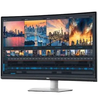 Dell 32" 4K Curved Monitor | S3221QS, Pixels 4K Ultra Hd LCD Black, Silver