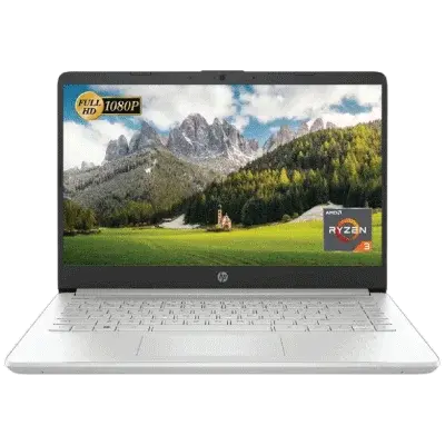 HP Laptop 14-dk1044nia AMD Ryzen™️ 3 3250U , 1TB 5400 rpm SATA HDD , 4GB DDR4-2400 MHz RAM | 14" diagonal, HD, AMD Radeon™️ Graphics Integrated| Win11 | NATURAL SILVER | 1 Year Channel Warranty