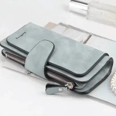 Baellery Women's Suede Leather Fashion Wallet for Women