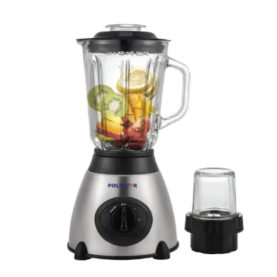 Polystar 2 In 1 electric Blender | PV-BL509G-1.5L glass jar, Safety switch setting, 400W, 100% pure copper with overheat protector